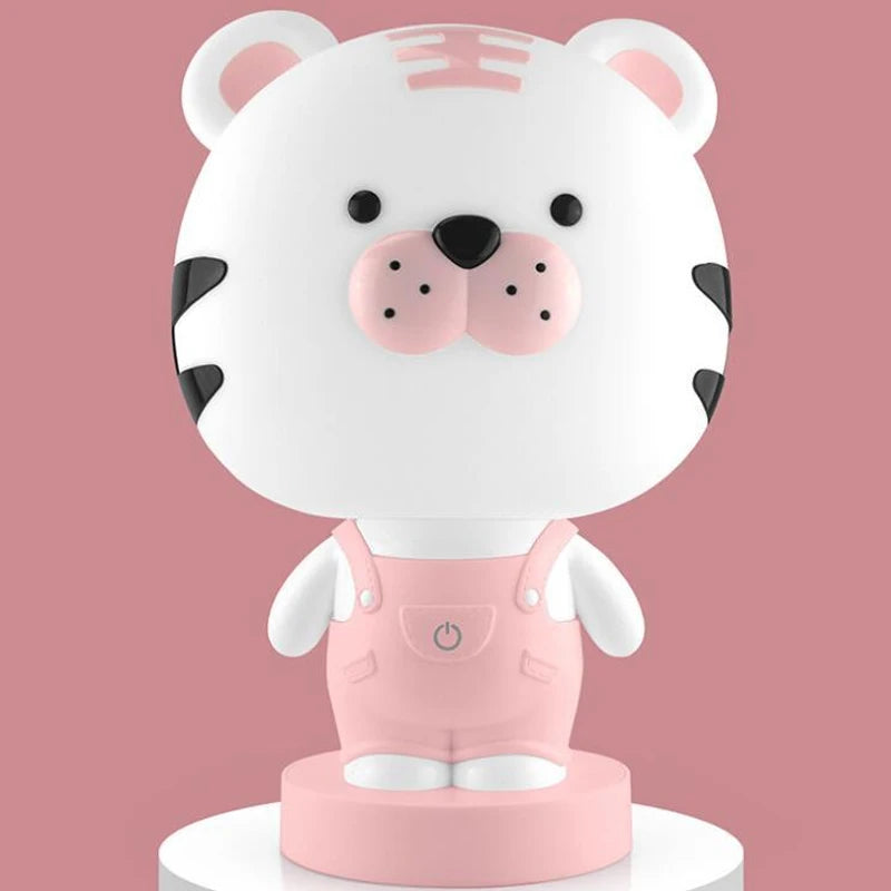 Cartoon Rabbit Night Lights Bedroom Bedside Study animal Desk Lamps tiger bear Children's kids baby Sleep Light LED Night Lamps - TrendBug