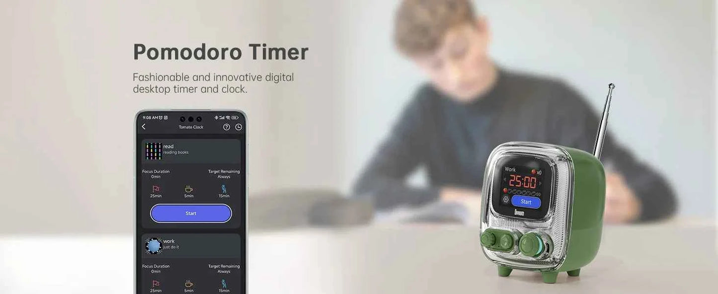 Divoom T-tiivoo-2 Mini Retro White Noise Bluetooth Speaker Portable Vintage Sleep Aid Bluetooth Speaker high quality Subwoofer