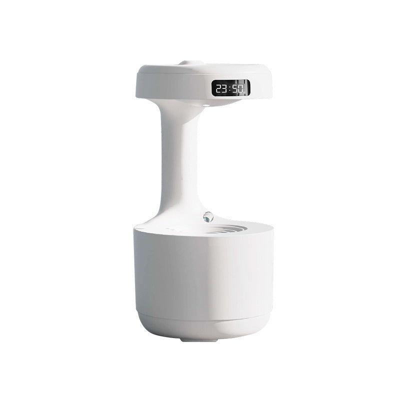 Bedroom Anti-Gravity Humidifier With Clock Water Drop Backflow Aroma Diffuser Large Capacity Office Bedroom Mute Heavy Fog Household Sprayer - TrendBug