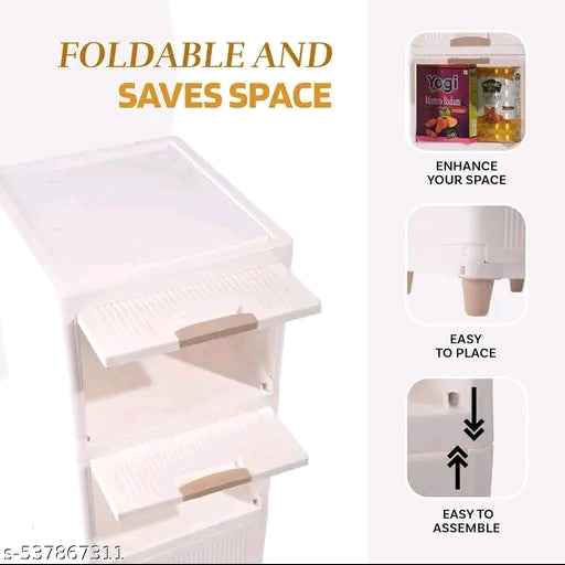 5 Tier Plastic Wardrobe for Clothes: Versatile Plastic Cupboard for Storage Organizer & Organisers Storage drawer ior |deal for Neat and Tidy Storage Solutions Almirah for Clothes