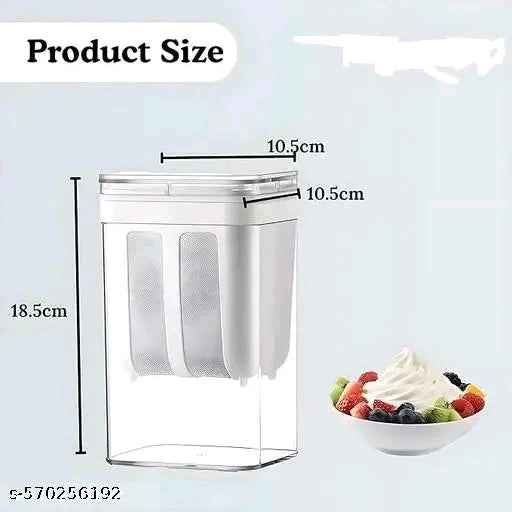 Greek Yogurt&Hung Curd- 1100mlFine Mesh Strainerwith Lid|Multifunctional YogurtFilter| Curd MakerforHome|Perfectfor Homemade Yogurt, Curd,Cheese Maker(Greek Yogurt Maker)