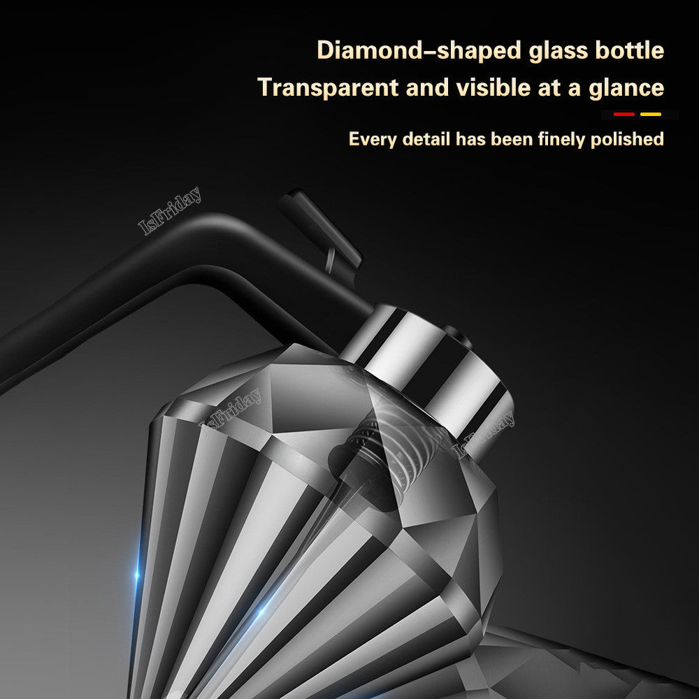 Honey Dispenser with Stand Diamond Shaped Glass Large Capacity Oil Dispenser Multifunction Oil Bottle Kitchen Tools - TrendBug