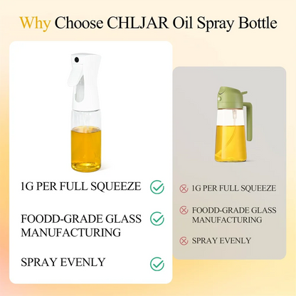 Olive Oil Dispenser,Oil Sprayer for Cooking,220/300ml Glass Oil Spray Bottle,Food grade Oil Dispenser and Oil Sprayer forKitchen - TrendBug