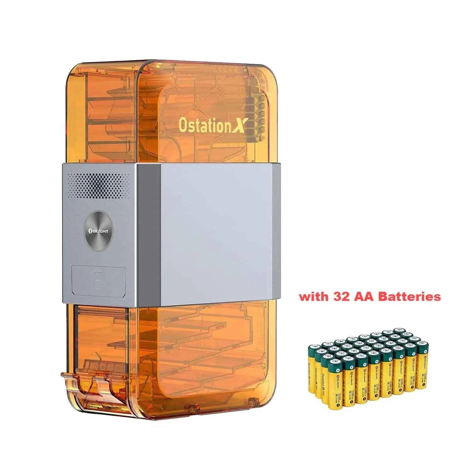 OLlGHT Ostation X Battery Charger for AA Rechargeable Batteries Charging/Testing/Storage, Bad Battery Detection, App Control