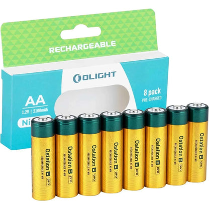 OLlGHT Ostation X Battery Charger for AA Rechargeable Batteries Charging/Testing/Storage, Bad Battery Detection, App Control