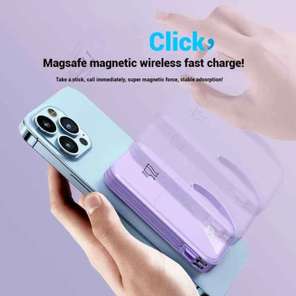 Fast Charging Power Bank 10000mAh PD 22.5w With Cables External Battery  Magnetic Power Bank Wireless 15w for iPhone 16 15 14
