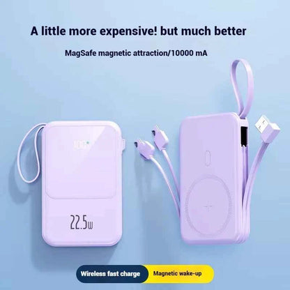 Fast Charging Power Bank 10000mAh PD 22.5w With Cables External Battery  Magnetic Power Bank Wireless 15w for iPhone 16 15 14