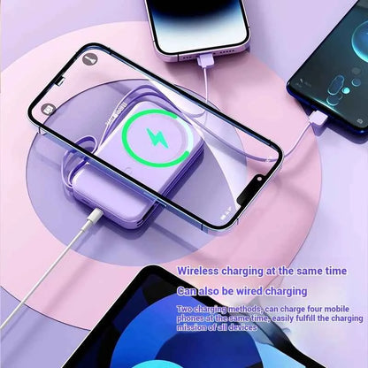 Fast Charging Power Bank 10000mAh PD 22.5w With Cables External Battery  Magnetic Power Bank Wireless 15w for iPhone 16 15 14