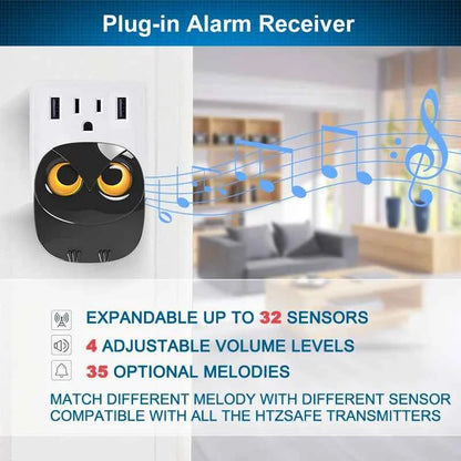 HTZSAFE Wireless Driveway Security Alarm Waterproof PIR Motion Detector Garage Welcome Burglar Alarm Secure System Patrol