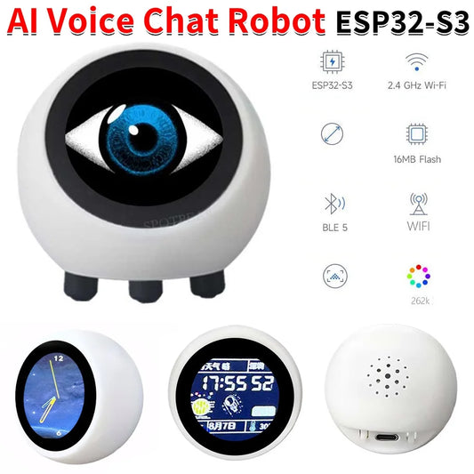 Smart Desktop Robot Multi-Function ESP32-S3 Development Board LCD Display Mini Robot Tabletop Ornaments for Home Office