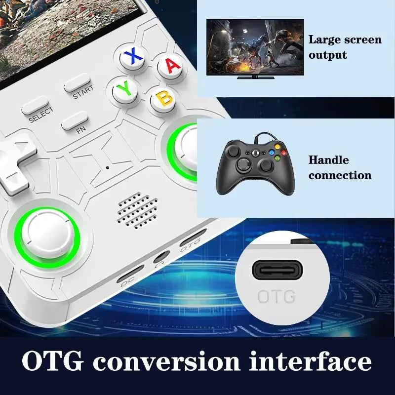 R36 ULTRA 4.0inch IPS Screen Handheld Game Console Open Source Console Retro Pocket Video Player 128G 20000+ Games