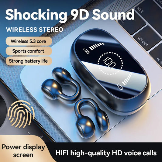High Quality Bone Conduction Wireless Earphones - Bluetooth Noise Reduction Sports Gaming Earphones for Xiaomi and iPhone - TrendBug