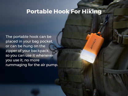 FLEXTAIL MAX PUMP 2 PLUS - Electric Air Pump with Camping Light and Emergency Power Supply, 4800mAh Battery, Dual Pressure Level - TrendBug