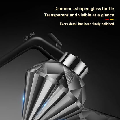 Honey Dispenser with Stand Diamond Shaped Glass Large Capacity Oil Dispenser Multifunction Oil Bottle Kitchen Tools - TrendBug