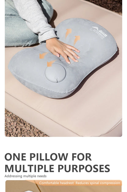 BISINNA Camping Inflatable Pillow Portable Ultralight Travel Hiking Air Sleeping Pillow for Neck and Lumbar Support - TrendBug