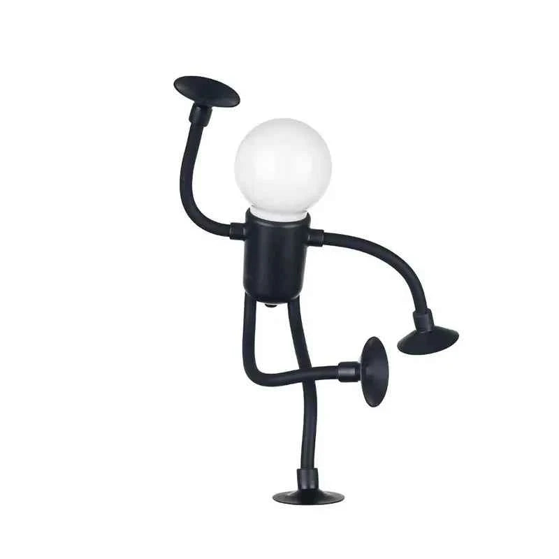 Changeable Shape Funny Sportsman Night Light Versatile Mini Lamp Button Battery Desk Lamp Vacuum Adsorption Creative Ornament