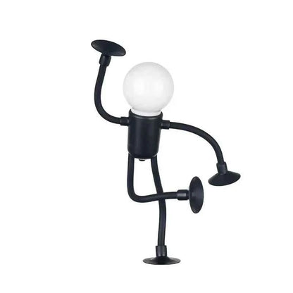 Changeable Shape Funny Sportsman Night Light Versatile Mini Lamp Button Battery Desk Lamp Vacuum Adsorption Creative Ornament