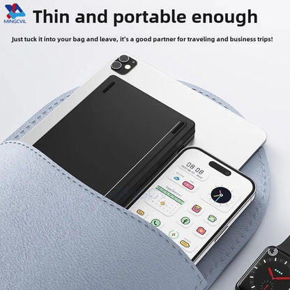 MINGCVIL Mini Foldable Wireless Keyboard - Slim Portable Bluetooth Rechargeable Keyboard for iOS, Windows, Android - TrendBug