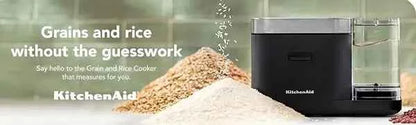 Grain and Rice Cooker 8 C  Auoaically Sensing Inegraed Scale + aer ank, KGC3155, Bla ae