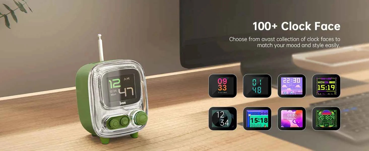Divoom T-tiivoo-2 Mini Retro White Noise Bluetooth Speaker Portable Vintage Sleep Aid Bluetooth Speaker high quality Subwoofer