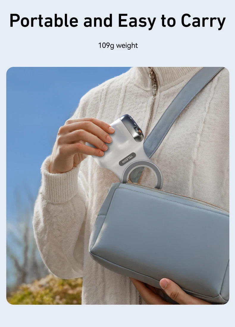 Fun Shot Magnetic Grip, Ergonomic Style Phone Camera Grip with Detachable Remote, Expandable Functionality for iPhone/Android - TrendBug