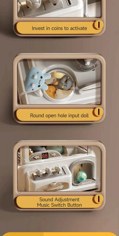 Doll catching machine Children's toy  Girls boy gifts Mini coin game Space themed  Internet hot selling toys