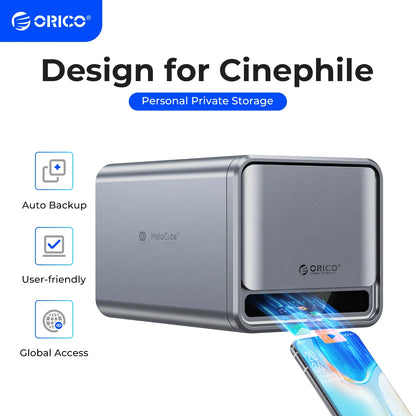 ORICO Personal Network Attached Storage Support Remote Access Share Data Intelligent Classification Automatic Backup 2/5-bay - TrendBug