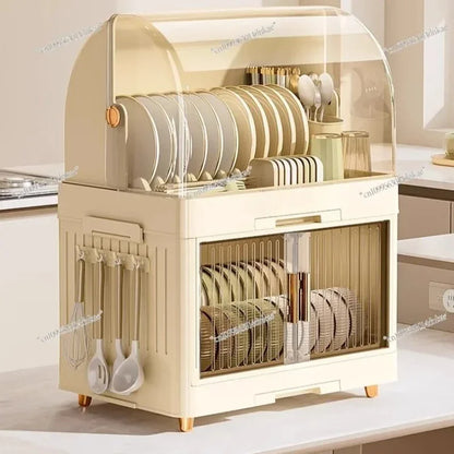 Kitchen Bowl Rack with Lid – Versatile Tableware Storage Box and Dish Drain Rack for Your Kitchen - TrendBug
