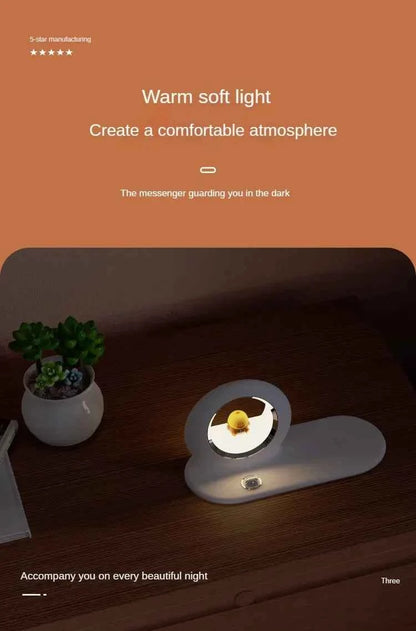 3-in-1 Wireless Charging Night Lights 15W Mobile Phone Earphone Fast  with Bracket Function  Charger Desk Lamps