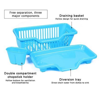 Kitchen Drainage Rack with Drainer Board for Countertop Utensils, Plates, Bowls, and Spoons Storage - TrendBug