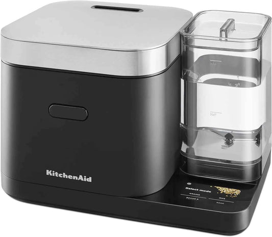 Grain and Rice Cooker 8 C  Auoaically Sensing Inegraed Scale + aer ank, KGC3155, Bla ae
