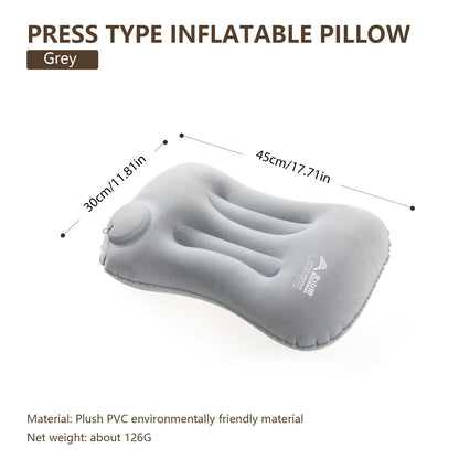 BISINNA Camping Inflatable Pillow Portable Ultralight Travel Hiking Air Sleeping Pillow for Neck and Lumbar Support - TrendBug