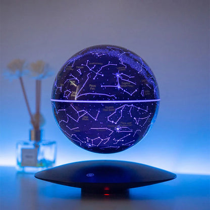 Creativity Magnetic Levitation LED Night Light 6inch Globe Lamp Rotating Floating Flying Saucer Base For Office Home Decor Gift