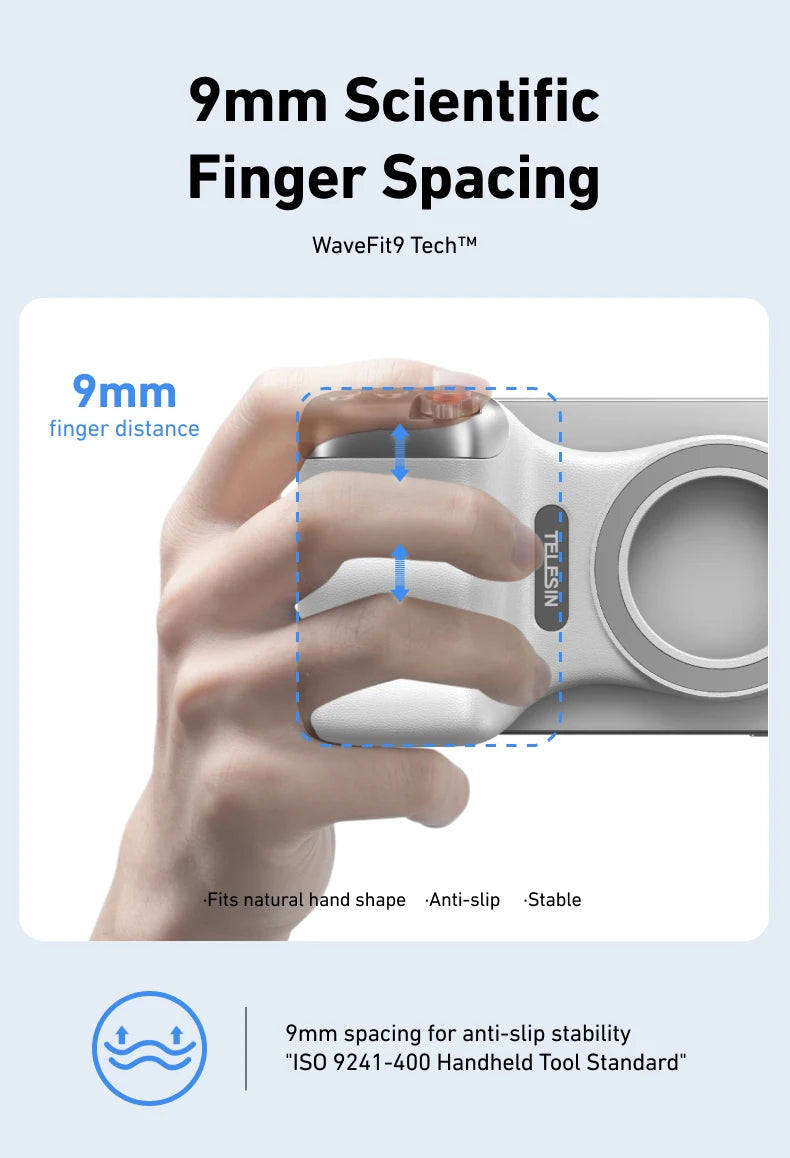 Fun Shot Magnetic Grip, Ergonomic Style Phone Camera Grip with Detachable Remote, Expandable Functionality for iPhone/Android - TrendBug