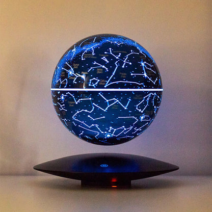 Creativity Magnetic Levitation LED Night Light 6inch Globe Lamp Rotating Floating Flying Saucer Base For Office Home Decor Gift