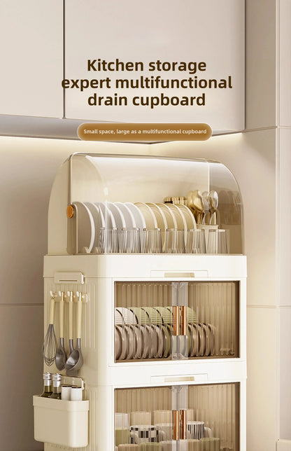 Kitchen Bowl Rack with Lid – Versatile Tableware Storage Box and Dish Drain Rack for Your Kitchen - TrendBug