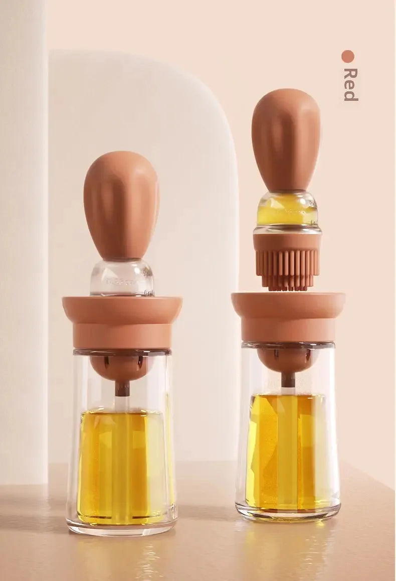 Silicone Brush BBQ Grill Dropper Olive Oil Dispenser Bottle for Cooking Baking Barbecue Kitchen Tool - TrendBug