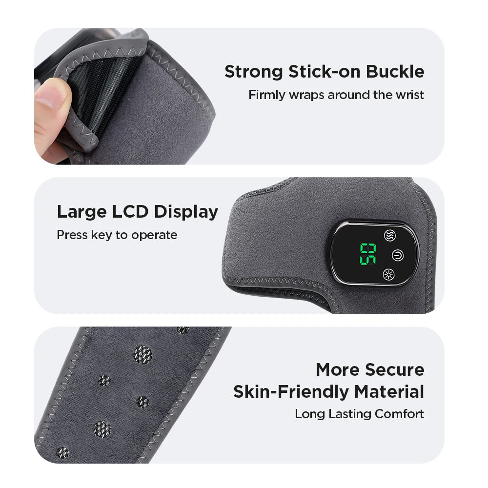 Electric Heat And Vibration Ankle Massager Infrared Hot Compress Therapy Ankle Massage Heated Wrap Support Brace Foot Protector