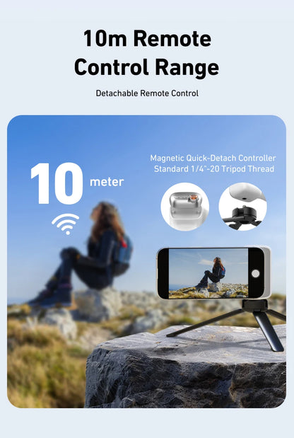 Fun Shot Magnetic Grip, Ergonomic Style Phone Camera Grip with Detachable Remote, Expandable Functionality for iPhone/Android - TrendBug