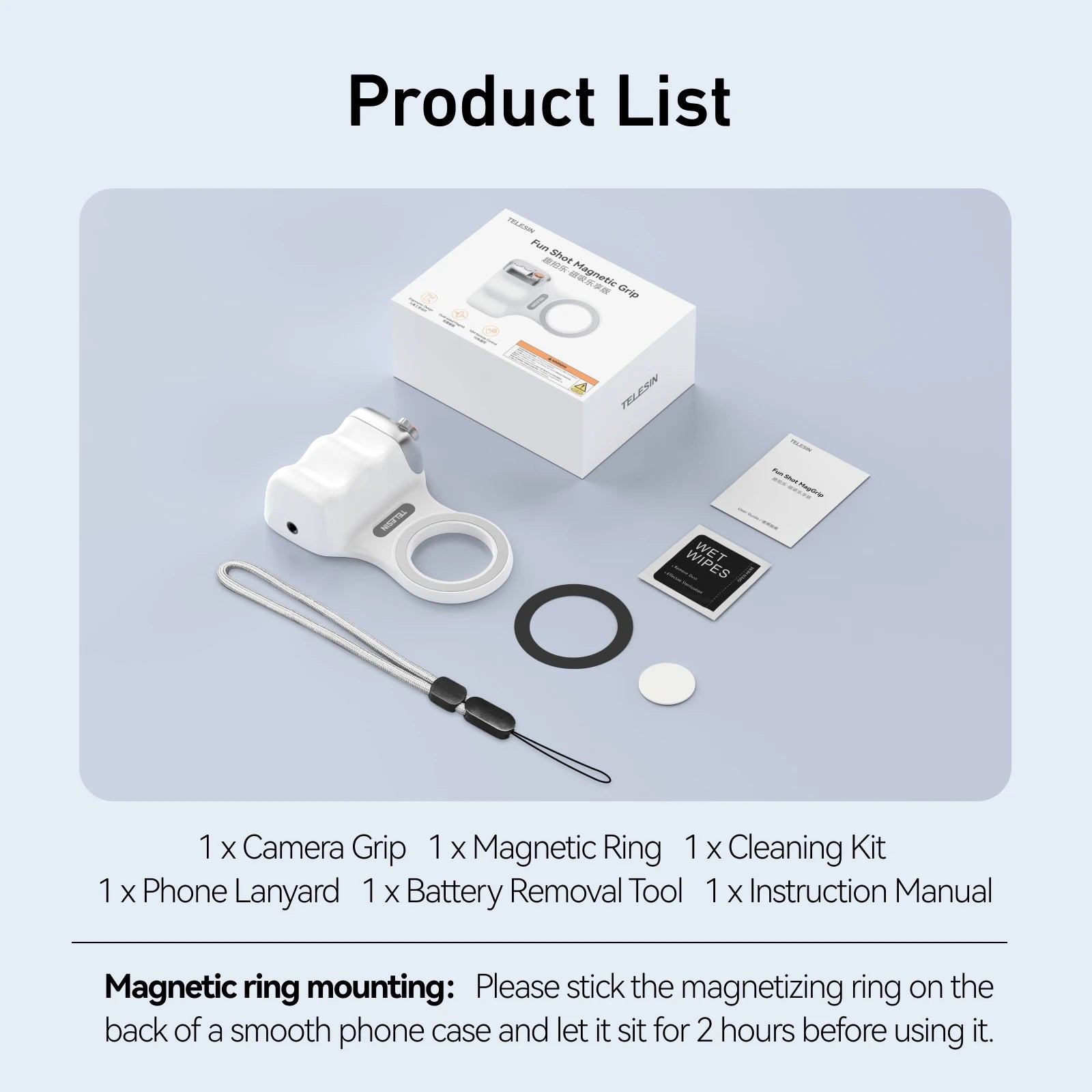Fun Shot Magnetic Grip, Ergonomic Style Phone Camera Grip with Detachable Remote, Expandable Functionality for iPhone/Android - TrendBug