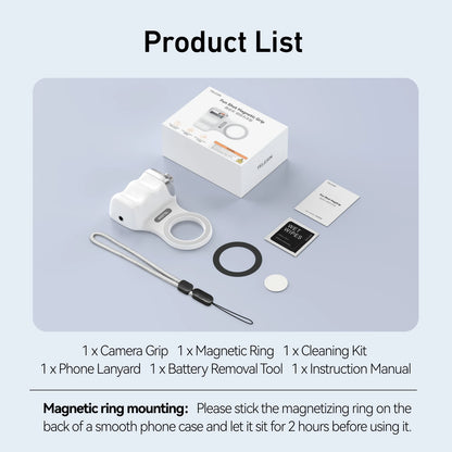 Fun Shot Magnetic Grip, Ergonomic Style Phone Camera Grip with Detachable Remote, Expandable Functionality for iPhone/Android - TrendBug