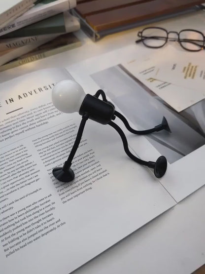 Changeable Shape Night Light - Funny Sportsman Mini Lamp with Vacuum Adsorption and Creative Design