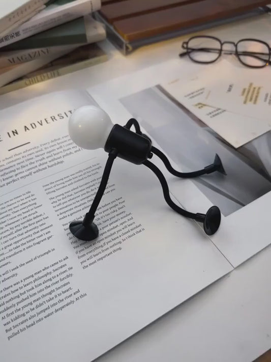 Changeable Shape Night Light - Funny Sportsman Mini Lamp with Vacuum Adsorption and Creative Design