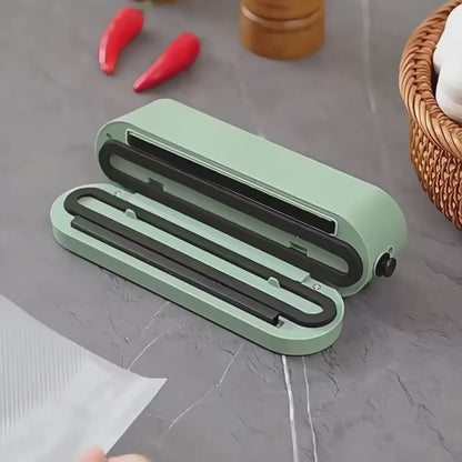 Mini Vacuum Sealer - USB Rechargeable Portable Wireless for Dry/Moist Food Preservation with Bags & Pump